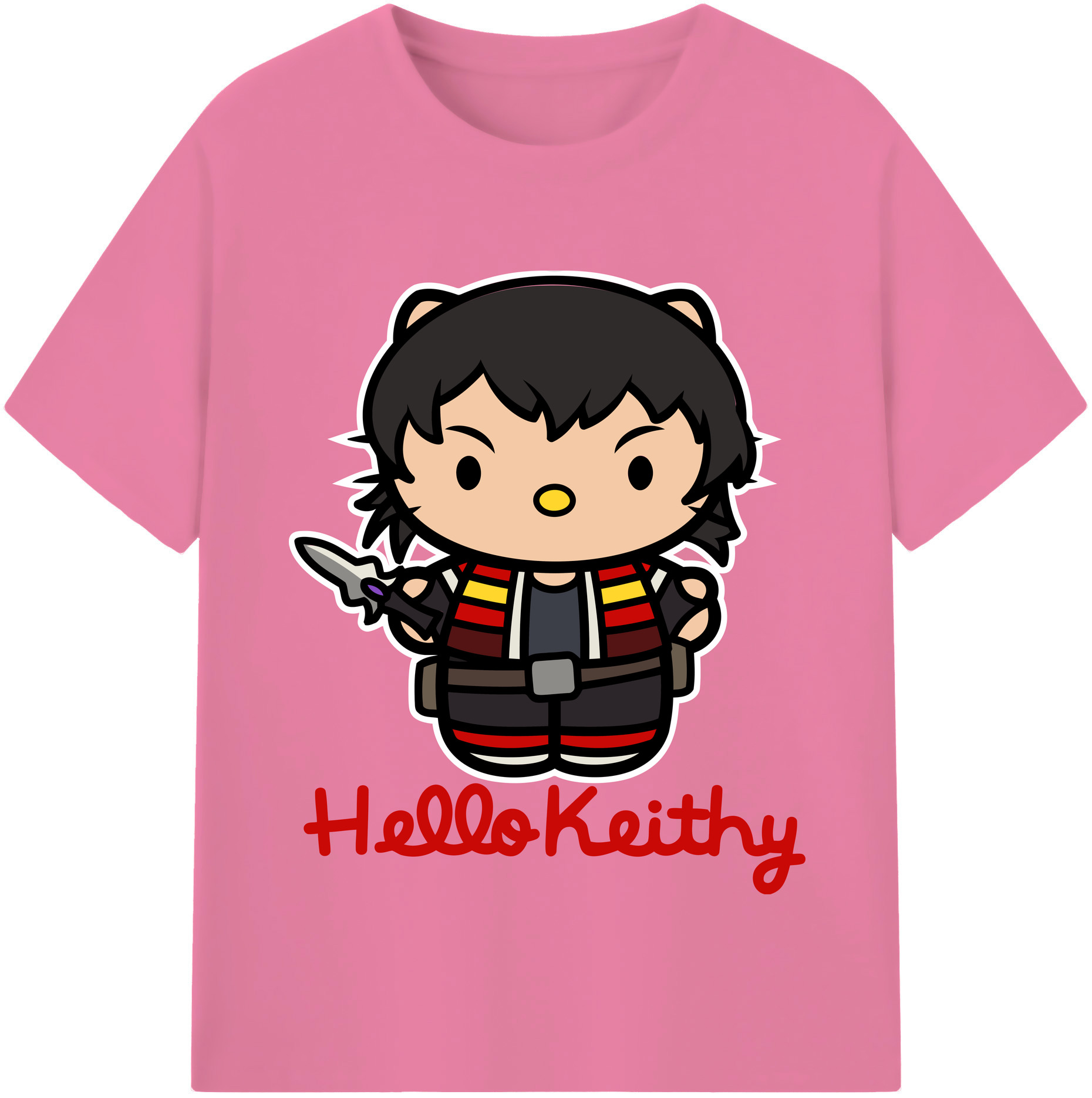 （画像用） Hello Kitty ハローキティ 綿100％半袖Tシャツ（フロントプリント）